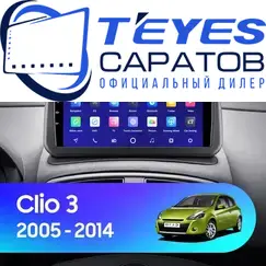 Штатная магнитола TEYES CC3 2K 4/64 9.5" для Renault Clio 2005-2014