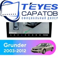 Штатная магнитола TEYES CC3 2K 360 6/128 9.5" для Mitsubishi Grunder 2003-2012
