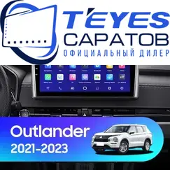 Штатная магнитола TEYES CC3 2K 360 6/128 10.36" для Mitsubishi Outlander 2021-2023