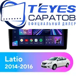 Штатная магнитола TEYES CC3 2K 4/32 10.36" для Nissan Latio 2014-2016