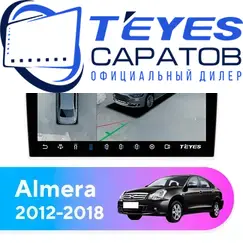 Штатная магнитола TEYES CC3 2K 360 6/128 10.36" для Nissan Almera 2012-2018