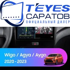 Штатная магнитола TEYES CC3 2K 360 6/128 10.36" для Toyota Agya 2020-2024 - комплектация [F1]