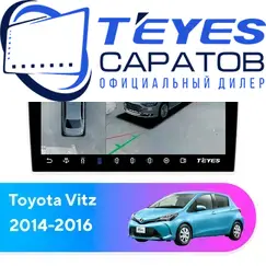 Штатная магнитола TEYES CC3 2K 360 6/128 9.5" для Toyota Vitz 2014-2016