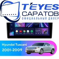 Штатная магнитола TEYES CC3 2K 6/128 9.5" для Hyundai Tuscani 2001-2009