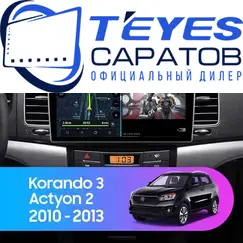 Штатная магнитола TEYES CC3 2K 360 6/128 9.5" для SsangYong Actyon 2013-2023 - комплектация [0 Din]