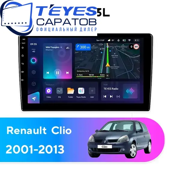 Штатная магнитола TEYES CC3L 4/64 9" для Renault Clio 2001-2013