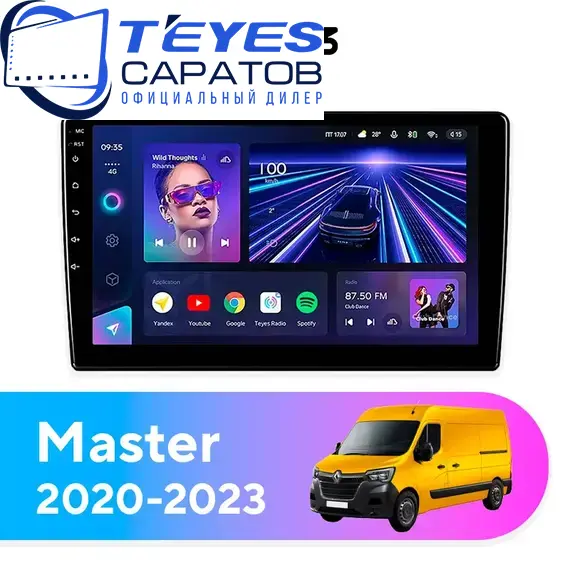 Штатная магнитола TEYES CC3 4/64 10.2" для Renault Master 2020-2023