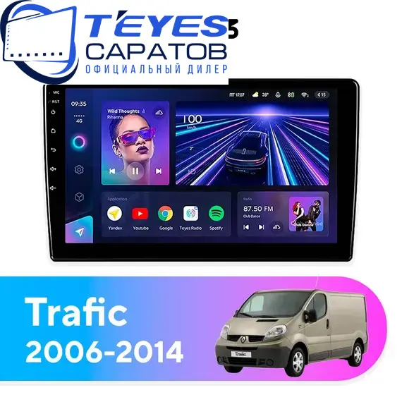 Штатная магнитола TEYES CC3 4/32 10.2" для Renault Trafic 2006-2014