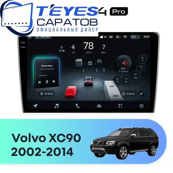Штатная магнитола TEYES CC4 Pro 12/256 10.36" для Volvo XC90 2002-2014 - комплектация [F2]