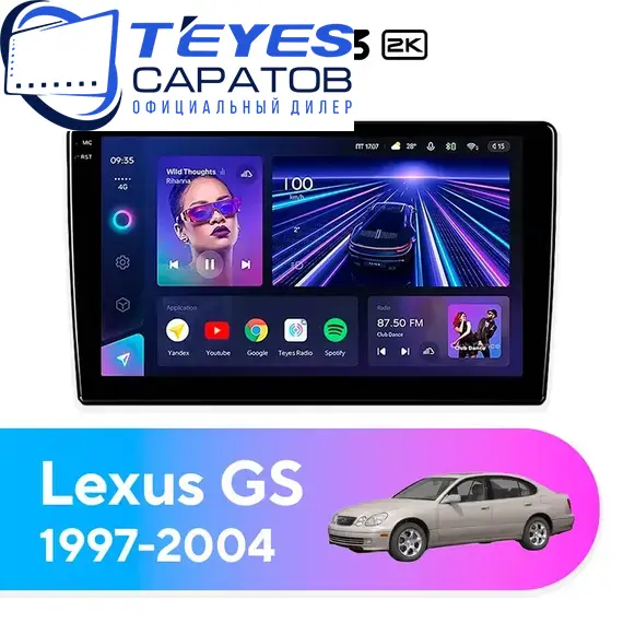 Штатная магнитола TEYES CC3 2K 4/32 9.5" для Lexus GS 1997-2004