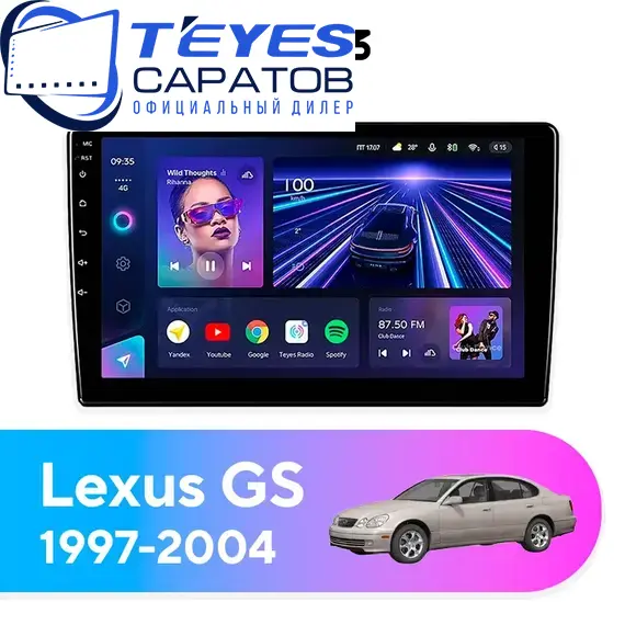 Штатная магнитола TEYES CC3 4/32 9" для Lexus GS 1997-2004
