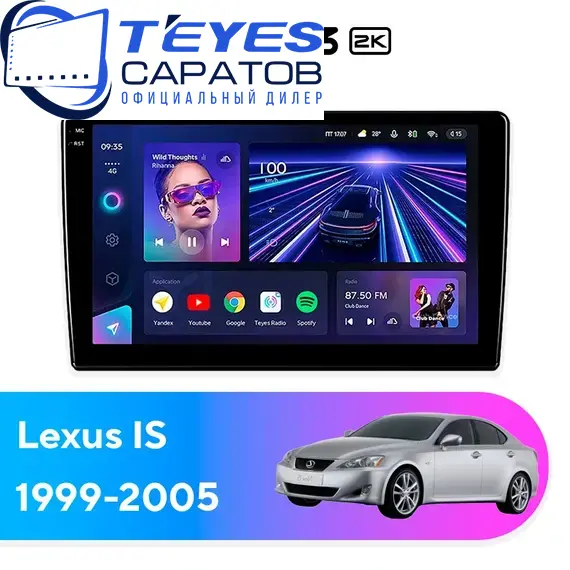 Штатная магнитола TEYES CC3 2K 4/64 9.5" для Lexus IS 1999-2005