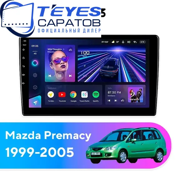Штатная магнитола TEYES CC3 4/64 9" для Mazda Premacy 1999-2005