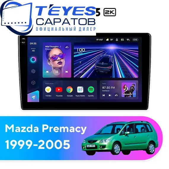 Штатная магнитола TEYES CC3 2K 4/64 9.5" для Mazda Premacy 1999-2005