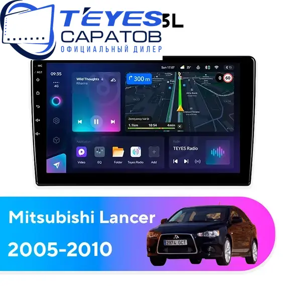 Штатная магнитола TEYES CC3L 4/64 9" для Mitsubishi Lancer 2005-2010
