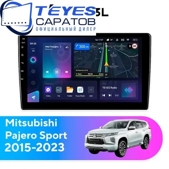 Штатная магнитола TEYES CC3L 4/32 9" для Mitsubishi Pajero Sport 2015-2023 - комплектация [F4]