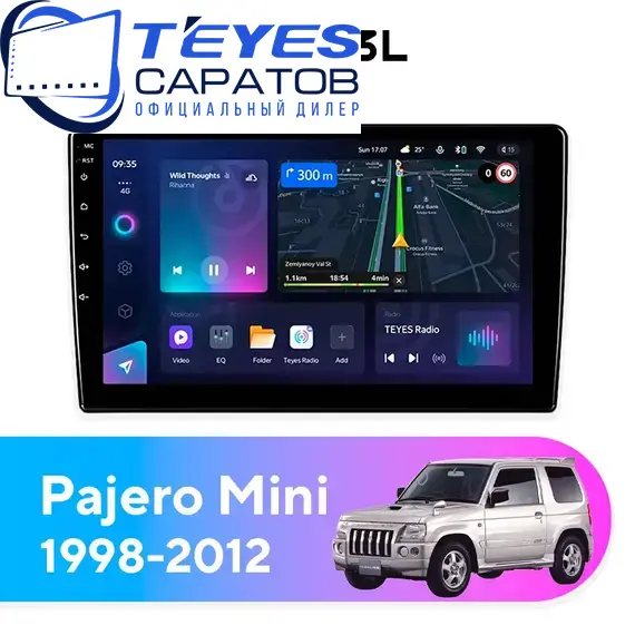Штатная магнитола TEYES CC3L 4/32 9" для Mitsubishi Pajero Mini 1998-2012