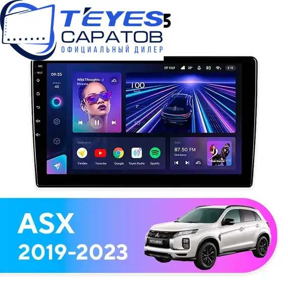 Штатная магнитола TEYES CC3 4/32 10.2" для Mitsubishi ASX 2019-2023