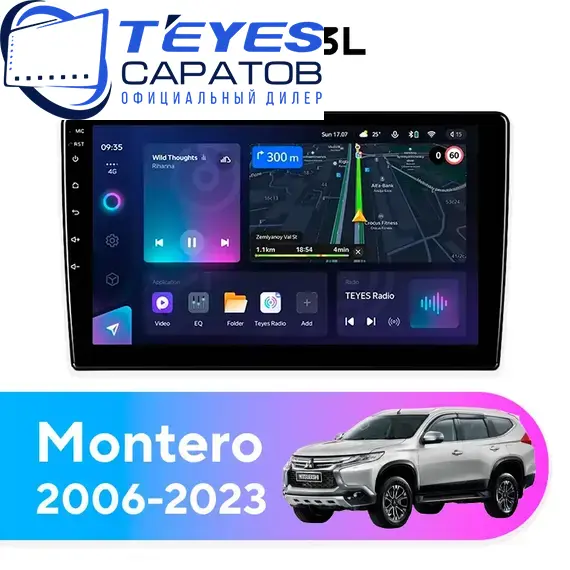 Штатная магнитола TEYES CC3L 4/32 9" для Mitsubishi Montero 2006-2023