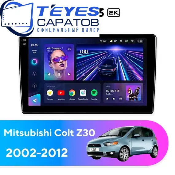 Штатная магнитола TEYES CC3 2K 4/32 9.5" для Mitsubishi Colt 2002-2012