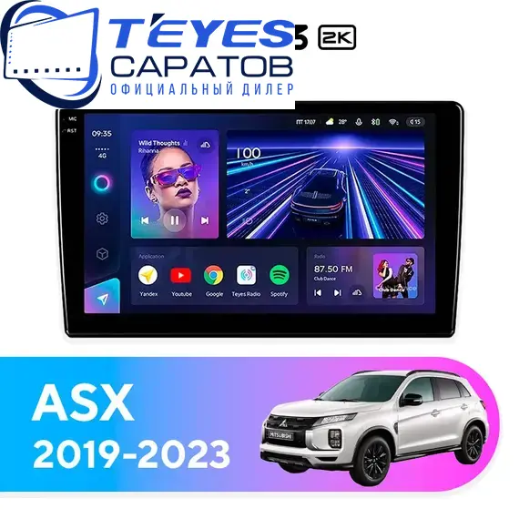 Штатная магнитола TEYES CC3 2K 4/32 10.36" для Mitsubishi ASX 2019-2023