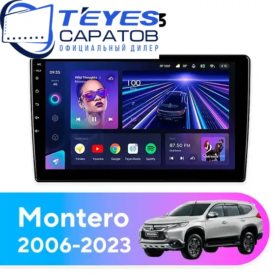 Штатная магнитола TEYES CC3 4/32 9" для Mitsubishi Montero 2006-2023