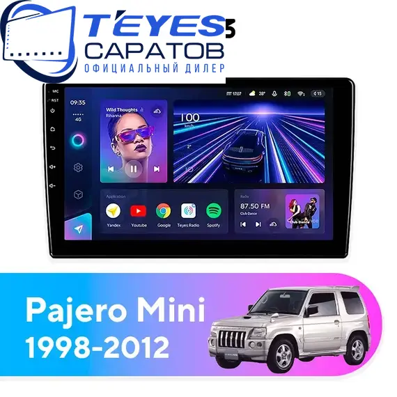 Штатная магнитола TEYES CC3 4/64 9" для Mitsubishi Pajero Mini 1998-2012