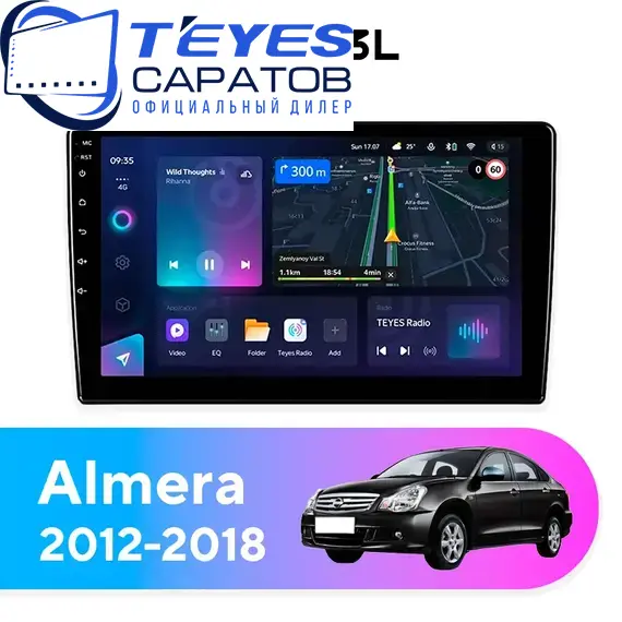 Штатная магнитола TEYES CC3L 4/32 10.2" для Nissan Almera 2012-2018