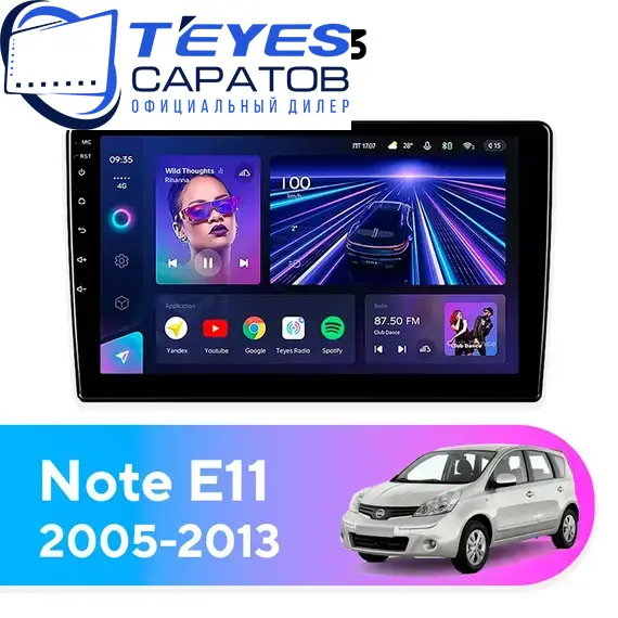 Штатная магнитола TEYES CC3 4/64 9" для Nissan Note 2005-2013