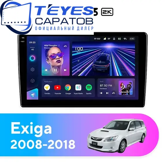 Штатная магнитола TEYES CC3 2K 4/32 9.5" для Subaru Exiga 2008-2018