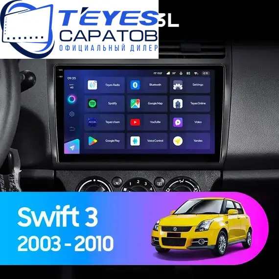 Штатная магнитола TEYES CC3L 4/64 10.2" для Suzuki Swift 2004-2011