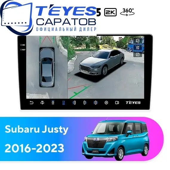 Штатная магнитола TEYES CC3 2K 360 6/128 10.36" для Subaru Justy 2016-2023