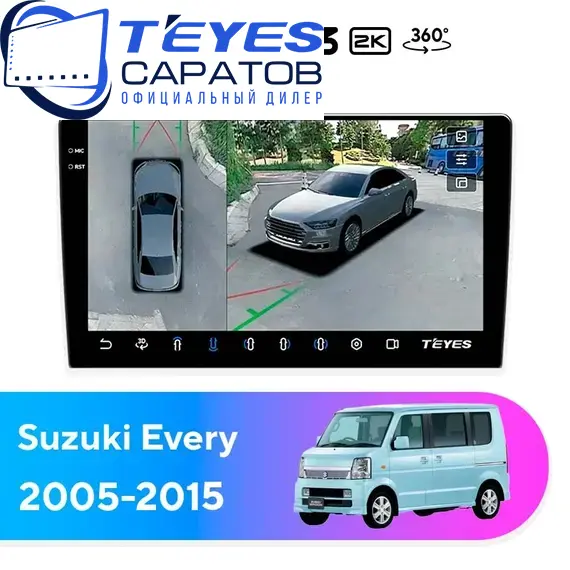 Штатная магнитола TEYES CC3 2K 360 6/128 9.5" для Suzuki Every 2005-2015