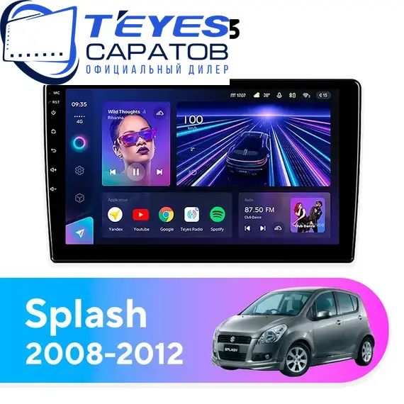 Штатная магнитола TEYES CC3 4/64 9" для Suzuki Splash 2008-2012
