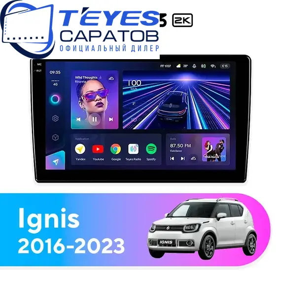 Штатная магнитола TEYES CC3 2K 4/32 9.5" для Suzuki Ignis 2016-2020