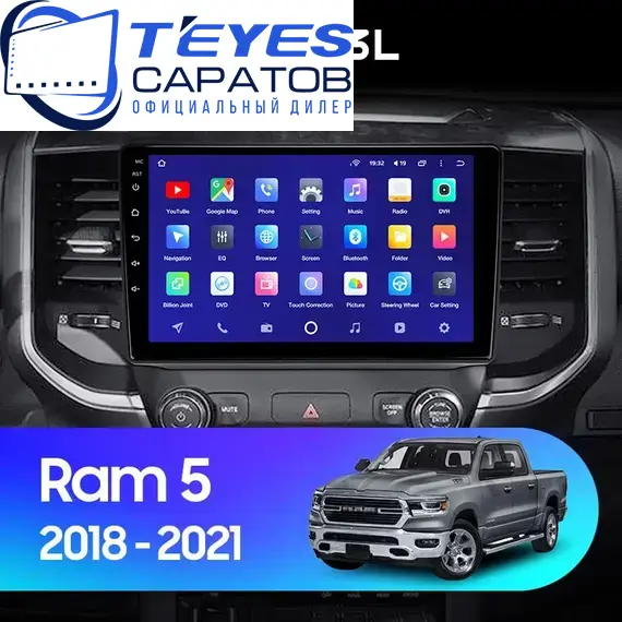 Штатная магнитола TEYES CC3L 4/64 9" для Dodge Ram 2018-2023
