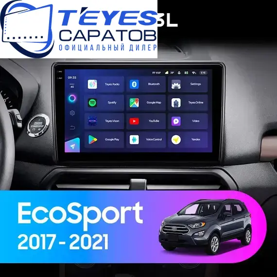 Штатная магнитола TEYES CC3L 4/64 10.2" для Ford EcoSport 2018-2023