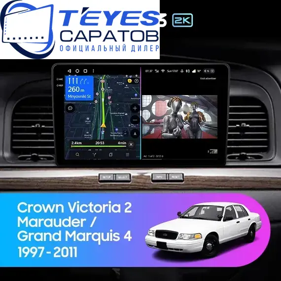 Штатная магнитола TEYES CC3 2K 4/64 9.5" для Mercury Marauder 2002-2004