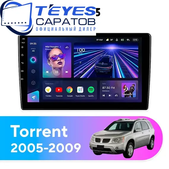 Штатная магнитола TEYES CC3 4/64 10.2" для Pontiac Torrent 2005-2009