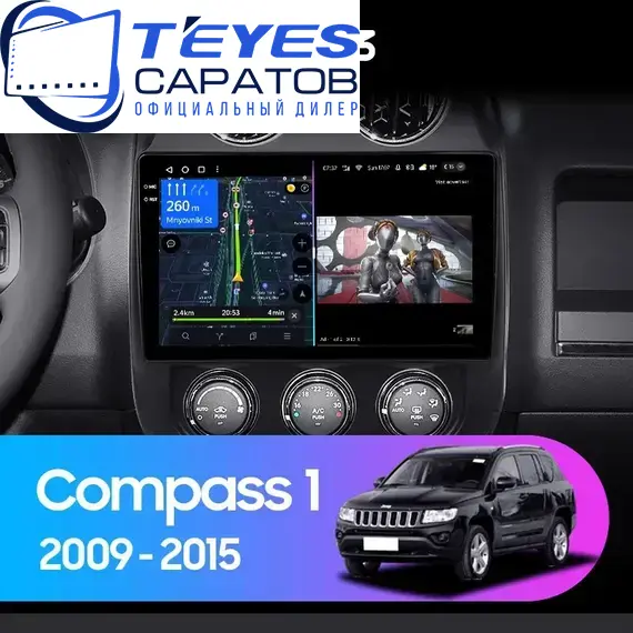 Штатная магнитола TEYES CC3 6/128 10.2" для Jeep Compass 2010-2016
