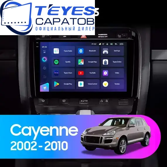 Штатная магнитола TEYES CC3 4/64 9" для Porsche Cayenne 2002-2010 - комплектация [B]
