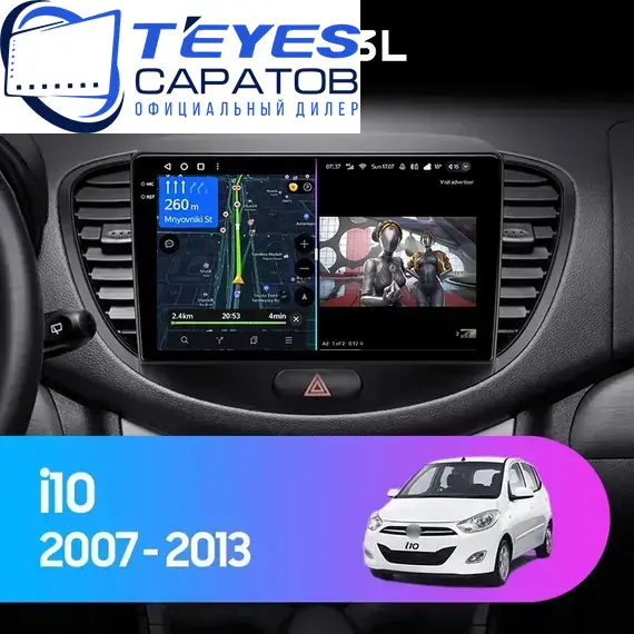 Штатная магнитола TEYES CC3L 4/64 9" для Hyundai i10 2007-2013
