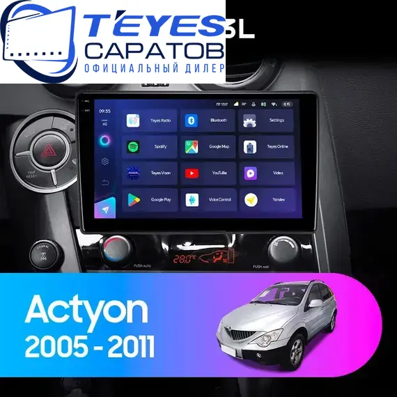 Штатная магнитола TEYES CC3L 4/64 9" для SsangYong Actyon 2005-2010