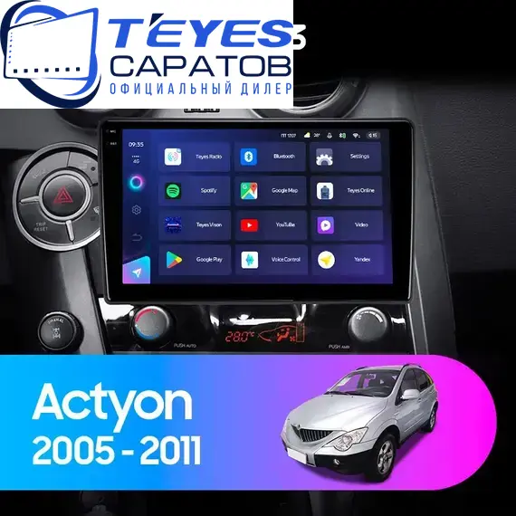 Штатная магнитола TEYES CC3 4/32 9" для SsangYong Actyon 2005-2010