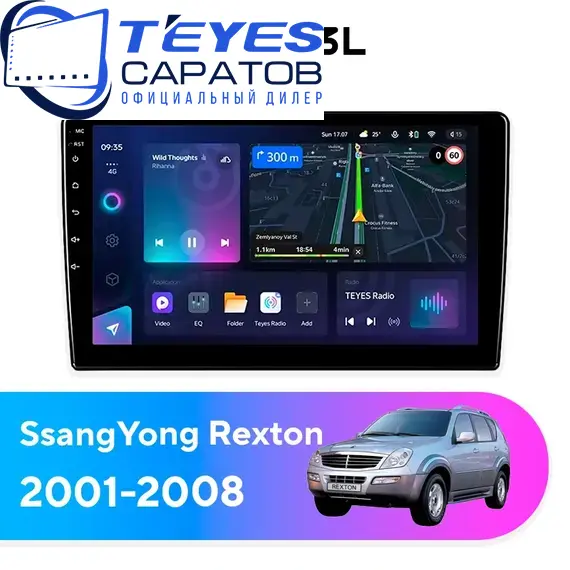 Штатная магнитола TEYES CC3L 4/32 9" для SsangYong Rexton 2001-2008