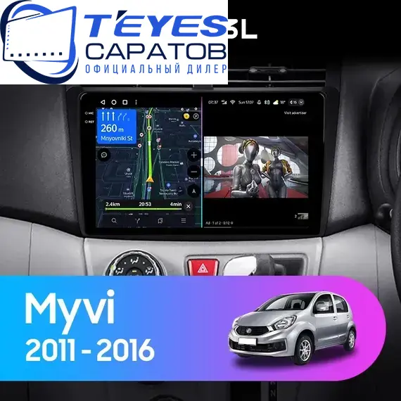 Штатная магнитола TEYES CC3L 4/32 10.2" для Perodua Myvi 2011-2016